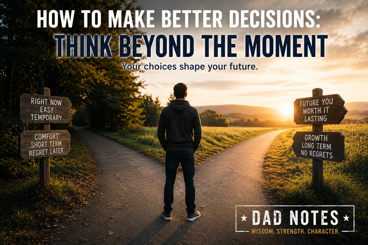 Forked path illustrating how better decisions require thinking beyond the moment and considering long-term consequences